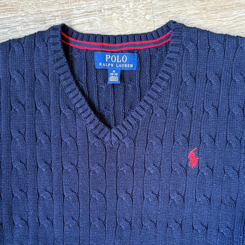Polo by Ralph Lauren Dark Blue V-Neck Sweater Vest